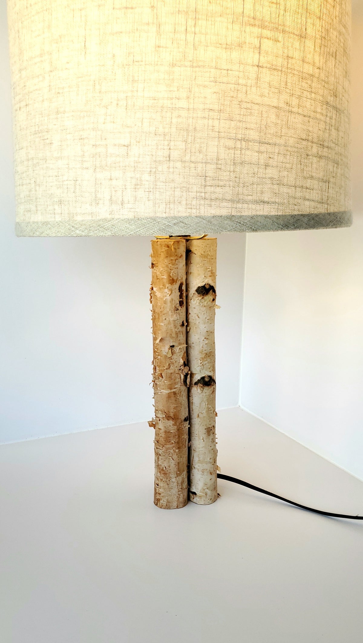 Tall Birchwood Lamp